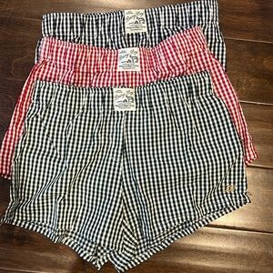 Dairy Boy Boxer Short Set of 3- picnic gingham S/M. Never worn